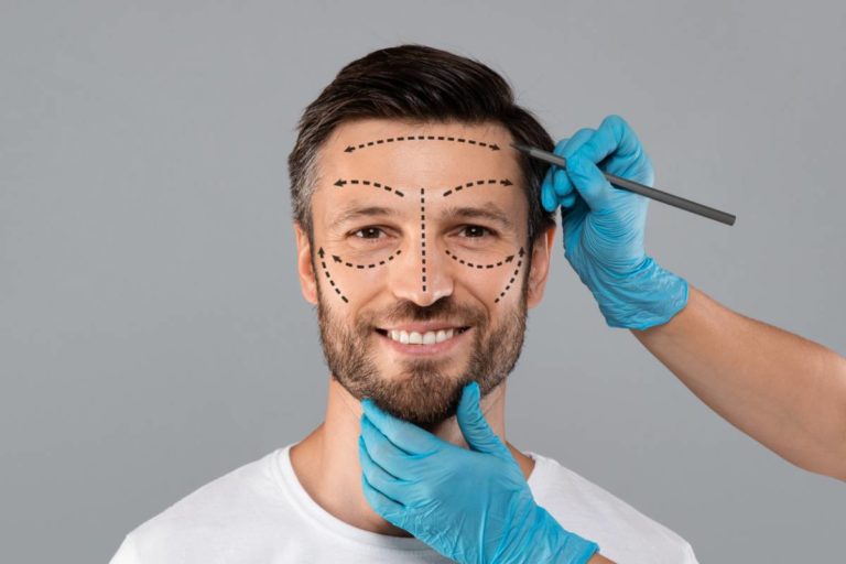 Man enjoying some cosmetic procedures