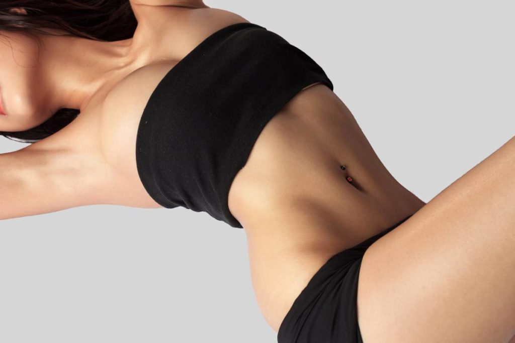 Woman who had body contouring without surgery concept image