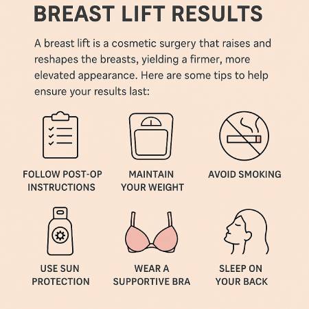 Infographic on Breast Lift Results